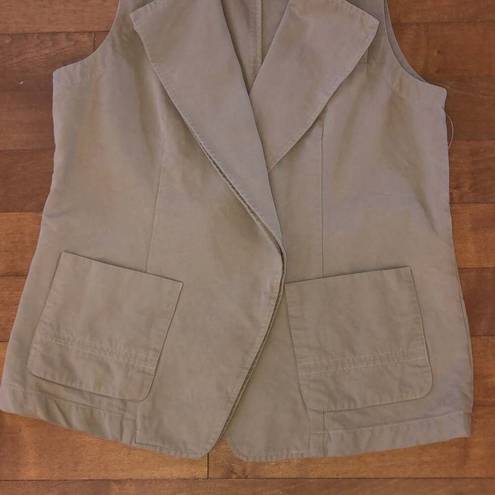 Coldwater Creek A symmetrical vest with button closing by  cotton vest size small