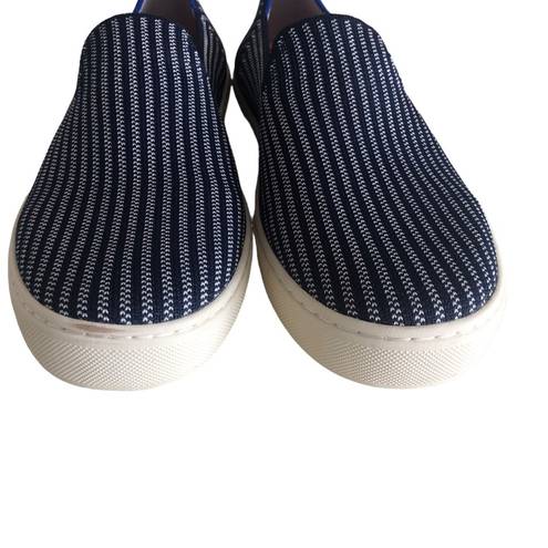 Rothy's  Riviera Pinstripe Shoes Womens 7.5 Blue Stripe Slip On Retired Rothy’s