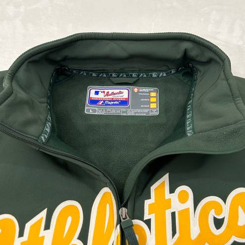 Majestic Oakland Athletics A’s Authentic On Field  Therma Base Green Jacket Adult L