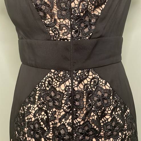 Jessica Simpson NWOT  Black Lace w/ Nude Lining Cap Sleeves Women’s Dress Size 10