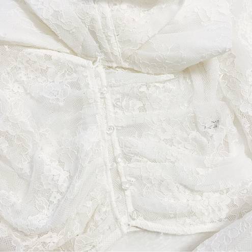 The Moon Japanese Kawaii Lolita Sailor Himekaji White Lace Princess Blouse Shirt