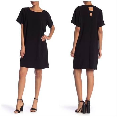 Bobeau  Cutout Ladder Back Crepe Shift Tee-Dress