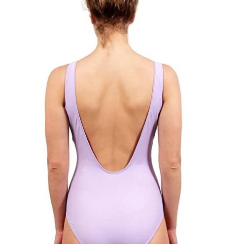 Juicy Couture  Black Label Lavender One Piece Retro Swimsuit Small NWT