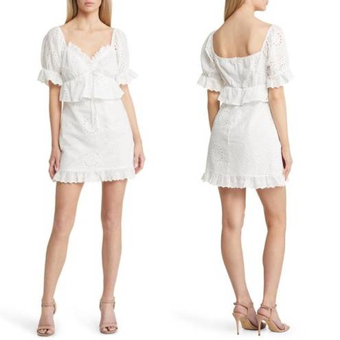 Lost + Wander  Women's White Dress size L NWT- flawed see photo (b16)