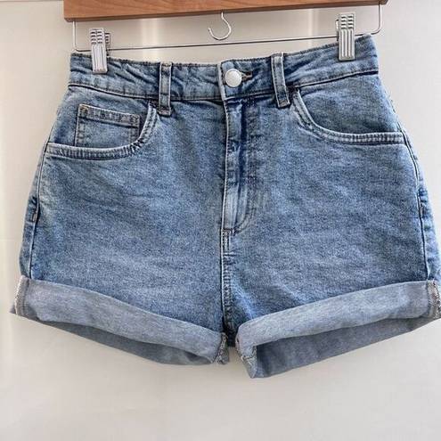 Cotton On Cotton:On Women's Bells Blue High Rise Classic Stretch Denim Short Size 6 NWT