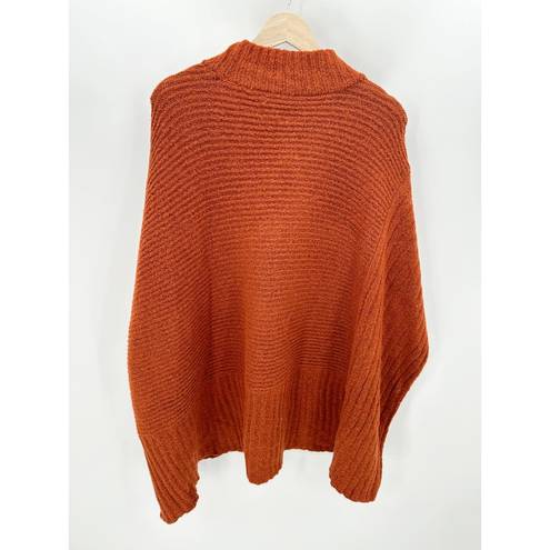 Universal Threads Universal Thread Sweater Women ONE SIZE OSFM Burnt Orange Knit Poncho Pullover