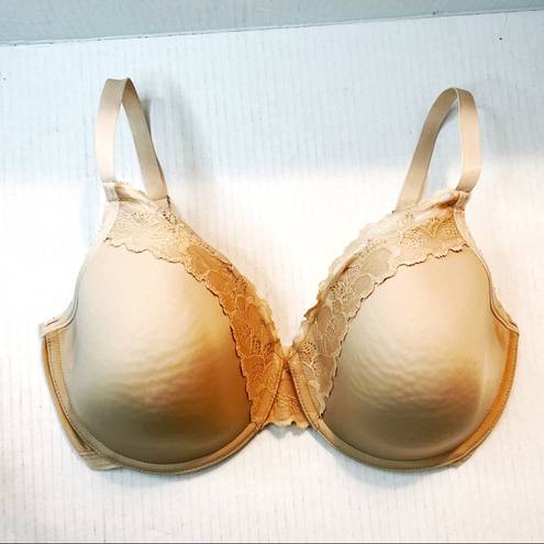 Natori  Bra Hidden Glamour Full Fit Contour Underwire Bra Cafe 34DDD EUC #736044