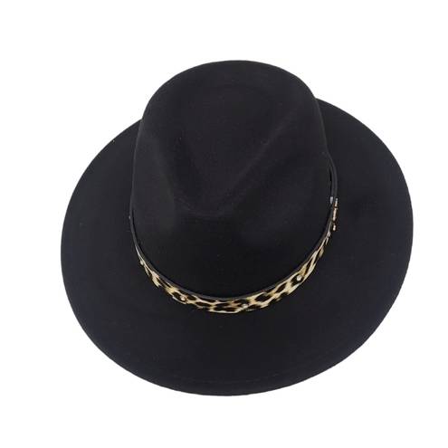 Juicy Couture  Fedora Hat with Leopard Trim