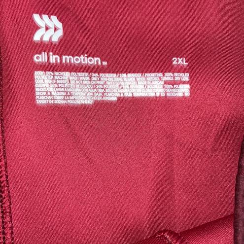 All In Motion  Mens Tech Jogger Pants Red berry Moisture Wicking Athleisure 2XL