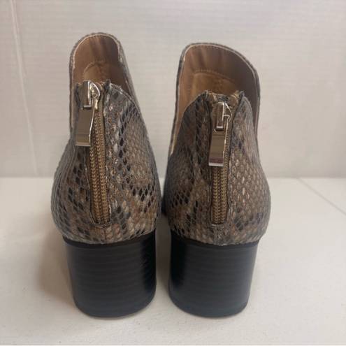 Andrew Geller  Friona Snakeskin Print Booties Size 9