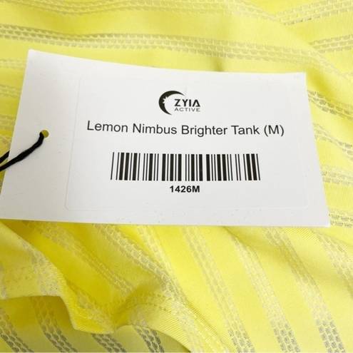 Zyia NWT  Active Lemon Nimbus Brighter Tank Quick Dry Muscle Tee Size Medium NEW