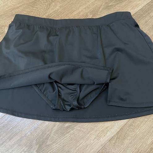 St. John’s Bay  Black Swim Skirt Bottom Swimwear ~ Side Slit ~ Plus Size 16W