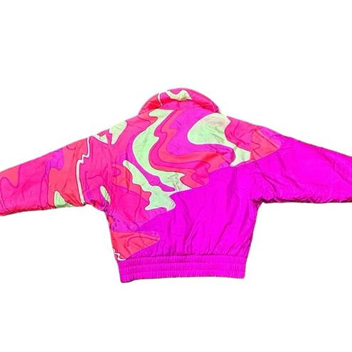 Vibrant Vintage 80s Snuggler Seattle Skiwear Neon Ski Jacket  Pink Medium RARE