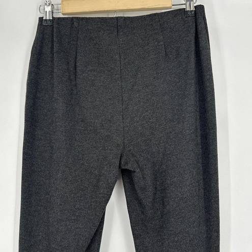 J.Jill  Ponte Knit Leggings Charcoal Gray Center Seam Mid Rise Stretch Size S