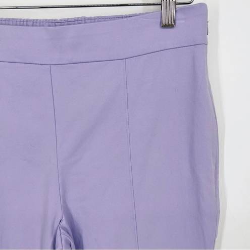 Hill House NWT  The Claire Pants Mid Rise Lavender Stretch Cotton Sz L