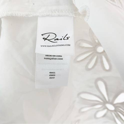 Rails  Arielle Dress White Eyelet Organic Cotton Blend Size Small NWT