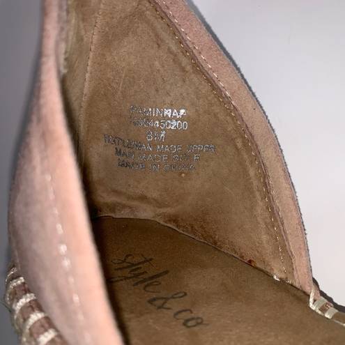 Style & Co . Paminnaf blush espadrilles size 8M womens