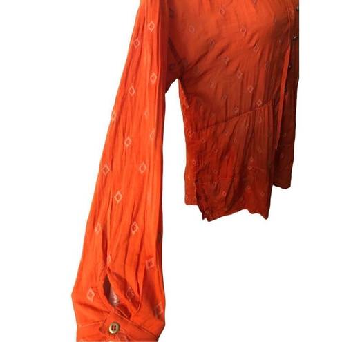 Pilcro  harvest orange tiered tunic with metal button accents down front Size S