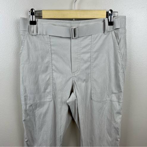 Athleta  Trekkie Belted Pants Size 6 Gray Hiking Commute
Travel Ripstop Nylon