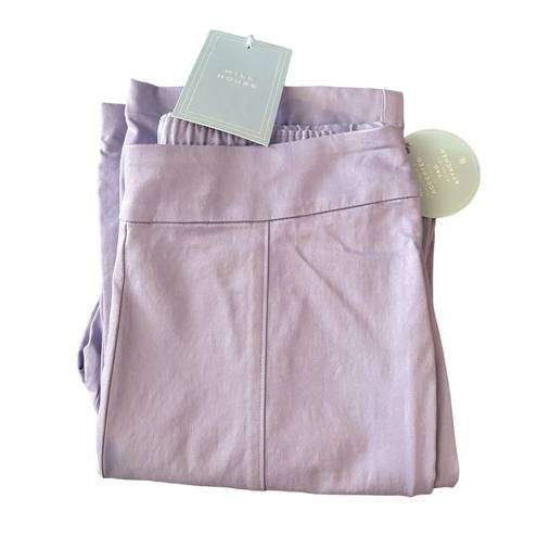 Hill House  The Claire Lavender Stretch Cotton Cropped Pants Size Small