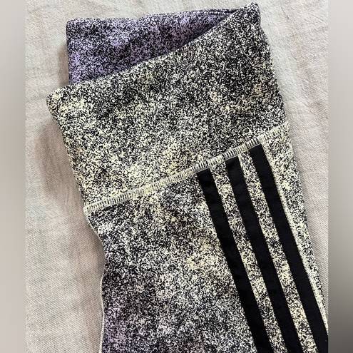 Adidas NWOT  Climalite High Waisted Speckled 3 Stripe Leggings S