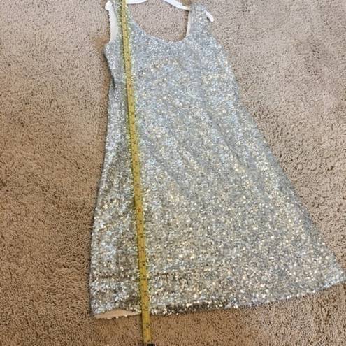 Alythea  silver sequined mini dress size medium