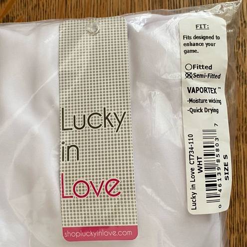 Lucky in Love  White ZIPS ARE SEALED Sweatshirt/Jacket. Size Small. NWT