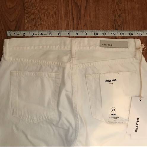 GRLFRND 🌴 Tatum Cropped Flare White Jeans Size 28