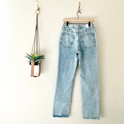 Good American NWT  Good '90s Ripped High Waist Relaxed Jeans GNIC999T Blue953 6