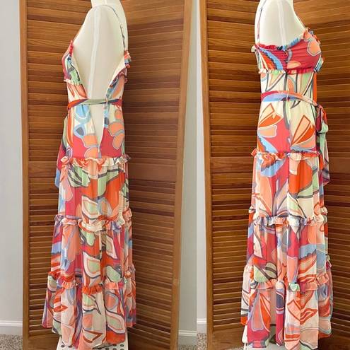 Alexis Mixed Floral Sleeveless Tiered Ruffle Dress Size XXS Target Collab