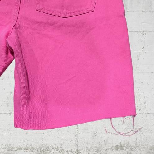 Krass&co Denim  Hot Pink Barbie Bermuda Denim High Rise Women's Denim Shorts Size 6