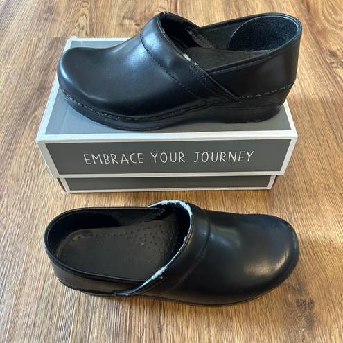 Dansko Black Platform Clogs Mules Slip On Shoes