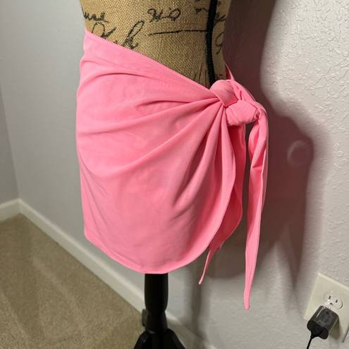 Good American  Sugar Pink size 5-8 2X-5X Leg Daze Sarong Barbie Pool Beach Resort