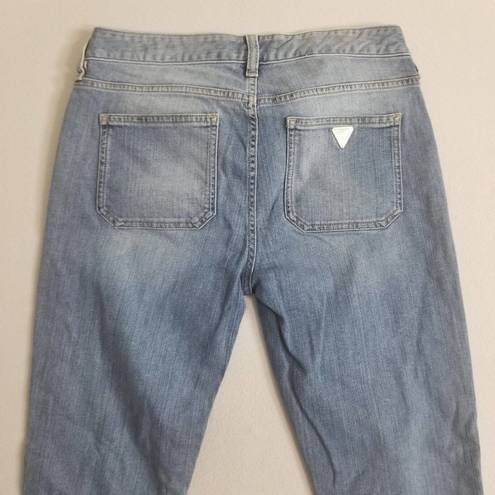 Guess  Jeans Capri Women 31 Blue Denim Pants Britney Skinny Classic Minimalist