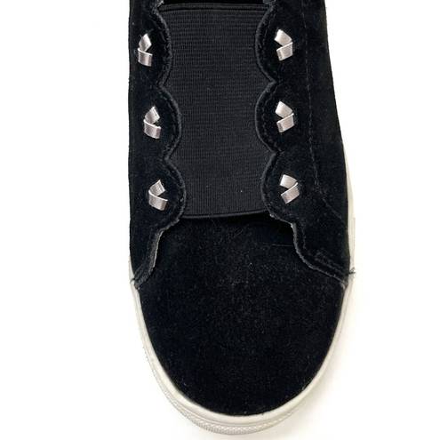 Jack Rogers  "Rye Black" Suede Laceless Design Slip On Sneakers