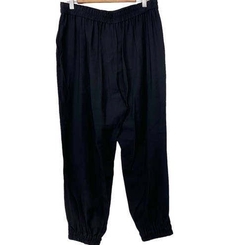 Elodie NEW  High Rise Jogger Casual Pants Ankle Length Black Women's L