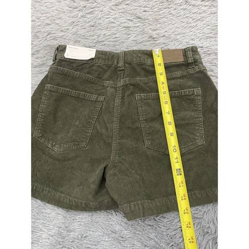 American Eagle  Womens Corduroy Mom Mini Skort Green Boho High Rise NEW 27