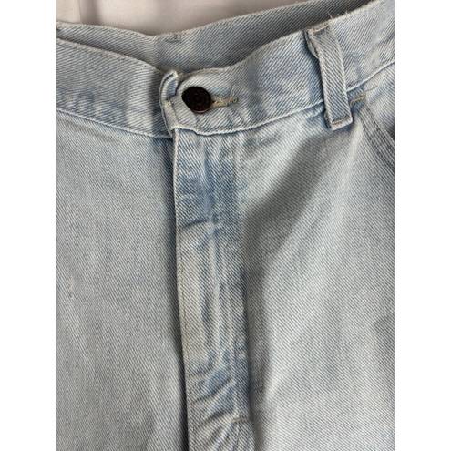 Lee ‎ Jeans High Rise Vintage Mom Shorts Womens Sz 16 Light Blue USA 100% Cotton