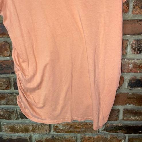 Isabel Maternity  Orange Short Sleeve Ruched T-Shirt Women's Size Large