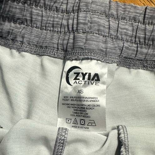 Zyia  | Gray Camo Mesh Hidden Zipper Shorts | Size XS