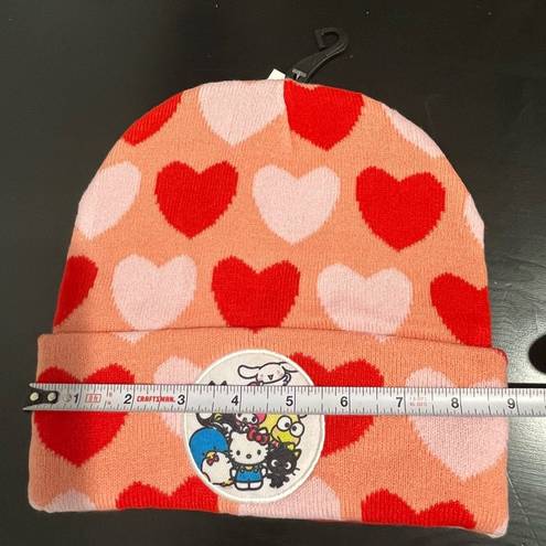 Sanrio Hello Kitty and Friends Heart Allover Print Cuff Beanie