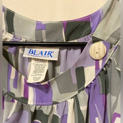 Blair NWOT  Top SIZE Lrg (Purple, Olive & Taupe Green)