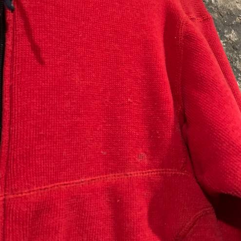 Polo Vintage Red/Black  Ralph Lauren Embroidered Zip Up Sweatshirt Jacket