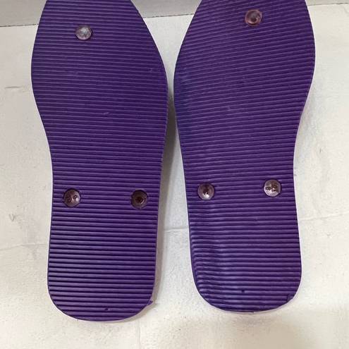 Daisy  Women's Flip Flop Wedged Heel Sandals Two-tone‎ Purple Size 10