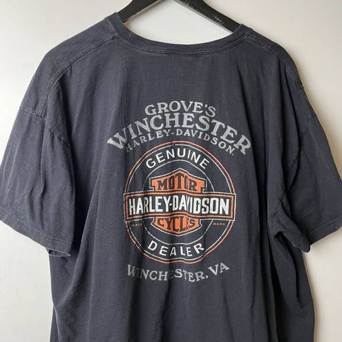 Harley Davidson  Winchester VA T Shirt Vintage Y2K Extra Large XL Graphic Tee