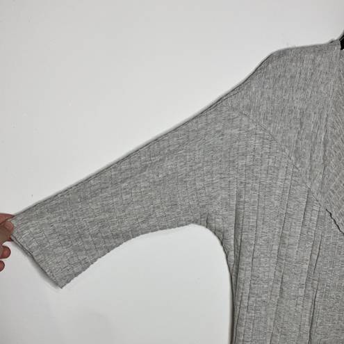 BKE  by the buckle gray ribbed open cardigan size small