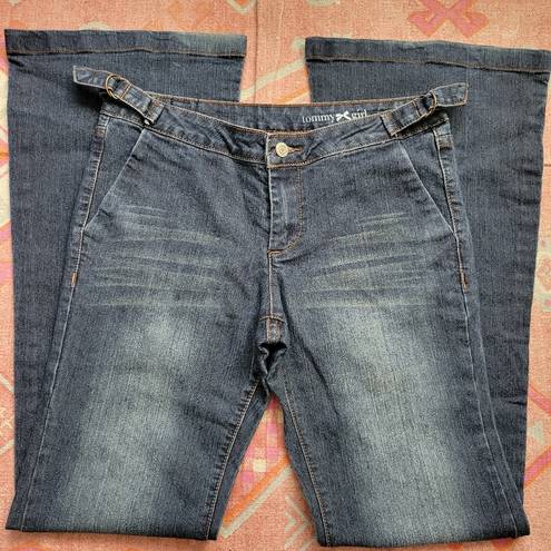 Tommy Hilfiger Tommy Girl dark wash midrise wide leg jeans size 9