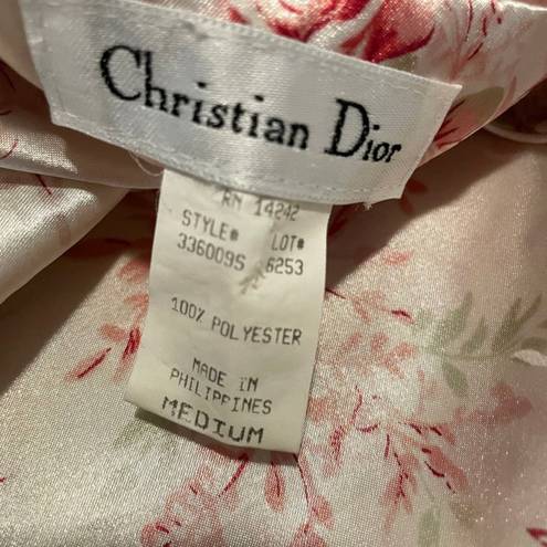 Christian Dior altered  floral housecoat pajama nightgown TLS1 7056