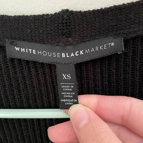 White House | Black Market  Black Wool Blend Sweater Bodycon Dress Size XS