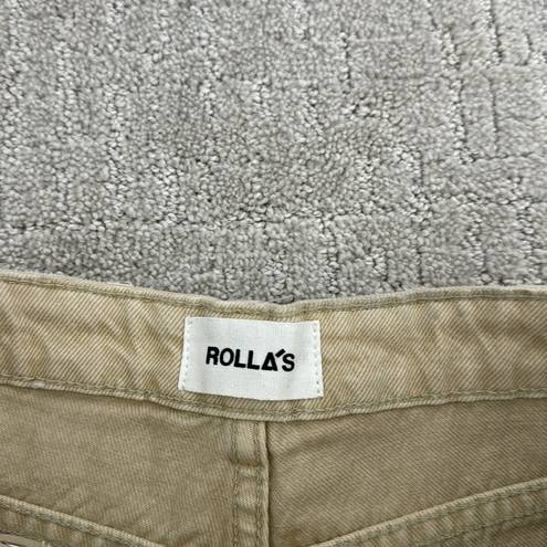 Rolla's Rolla’s “Dusters” high rise slim distressed denim shorts Layla stone tan khaki